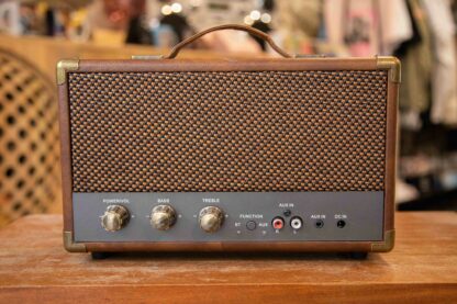 Enceinte GPO bluetooth vintage marron – Image 4