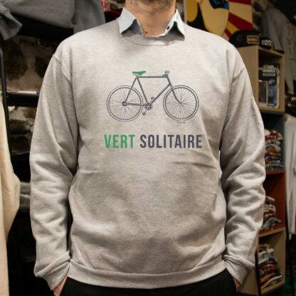 Sweat-shirt Pull Vert Solitaire