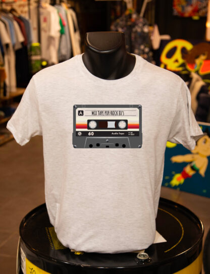 T-shirt gris col rond K7 rock