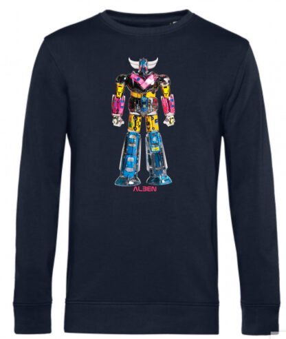 Sweat-shirt marine Goldorak rose collection ALBENXUp Arty