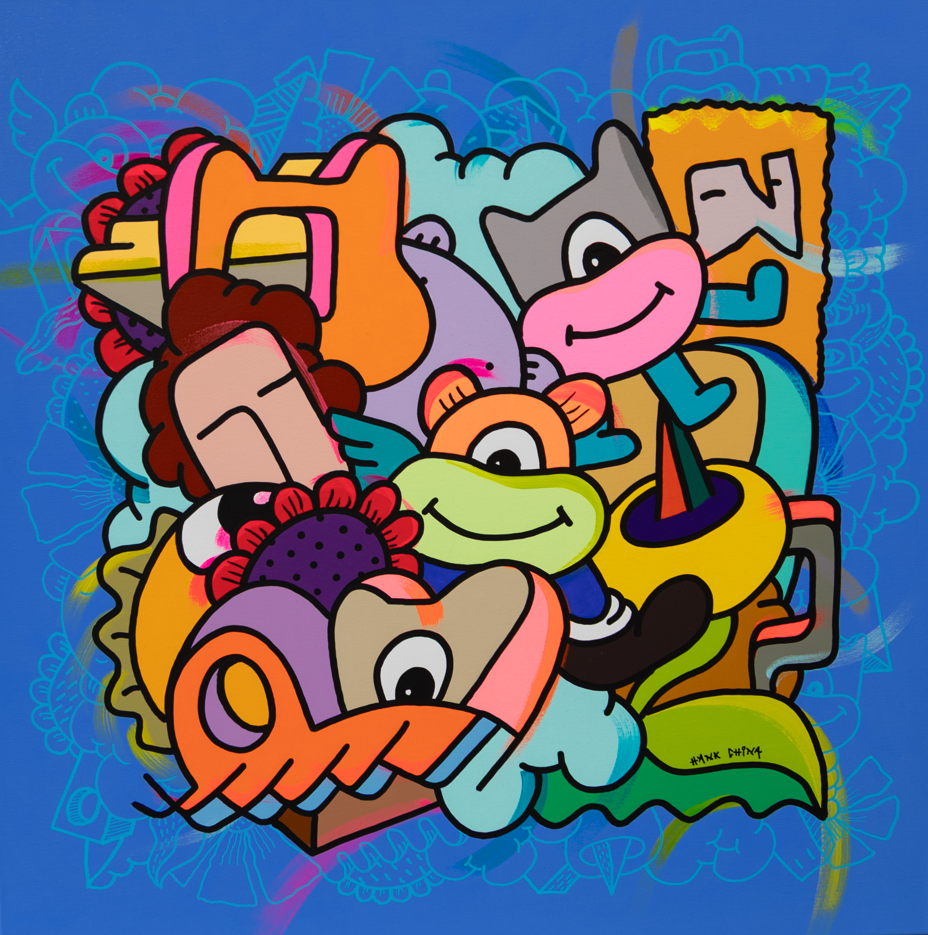 Visuel du tableau original qui est la base du teeshirt
