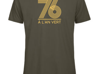 T-Shirt col rond « 76 L'an Vert » doré en série limitée numérotée